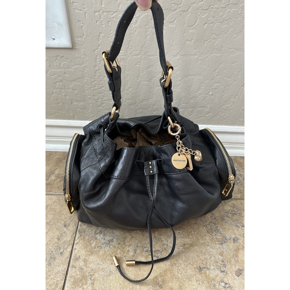 Juicy Couture Double Dare Kelly Green Leather Handbag YHRU2727 East West Hobo